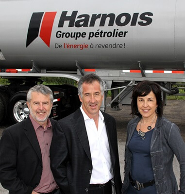 M. Luc Harnois, M. Serge Harnois et Mme Claudine Harnois (Groupe CNW/Harnois Groupe pétrolier)